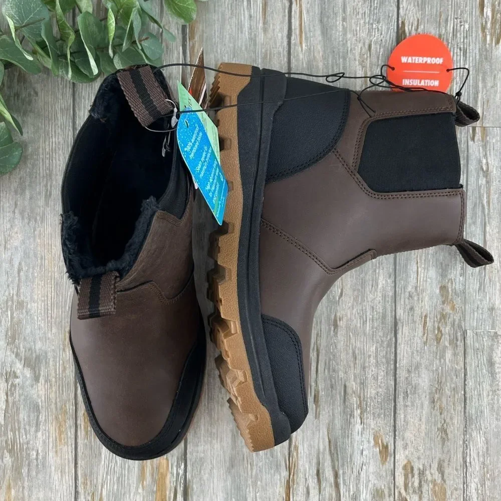 Men's Chelsea Snow Boots Winter Shoes Size 8